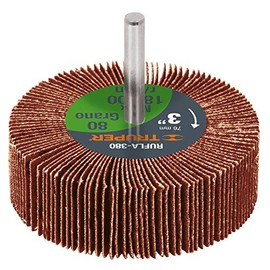 Truper 3" x 3" Aluminum Oxide 80 Grit Metal Abrasive Wheel for Angle Grinder
