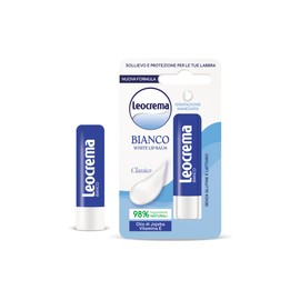 Leocrema - Lippenbalsam Lipstick Weiß, Lippenbalsam, weiche und feuchtigkeitsspendende Lippen, 5,5 ml