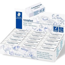 STAEDTLER 526 B30 Rasoplast Eraser, Latex & Phthalate-Free - Small Size 43 x 19 x 13 mm (Pack of 30)