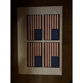 Unbranded Large American Flag Old Glory USA Heat Transfer Iron On Patriotic Patch Decal