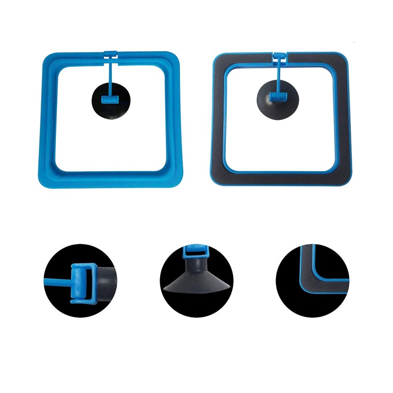 Fish Feeding Ring Floating Food Feeder Circle with Suction Cup
