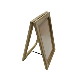 FixtureDisplays 8.3x11.7" Vintage Picture Frame Coutertop Sign Frame Aged Wood Menu Easel Menu