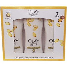 Olay Olay Ultra Moisture Plus Body Wash (Netcount 3 X 23.6 Fl Ounce Net Wt 70.8 Fl Ounce ),