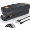 Rechargeable Electric Stapler, 25 Sheet Capacity, Quiet Operation, Jam-Free and
