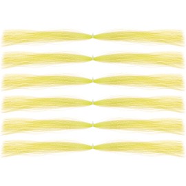 PATIKIL Crystal Flash Fly Fishing Line Fly Tying Material, 6Pcs 250 Strands Dry Flies Decorating Accessories for Making Fishing Hook Lure Flies, Fluorescent Yellow