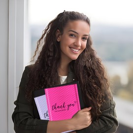 JinRuiKJ Multicolored1 Bubble Mailers 4x8" 50 Pack, Padded Envelopes, Cushioning Padded Shipping Envelopes for Jewelry, Makeup - Pink, White, Green, Purple, Rose Red