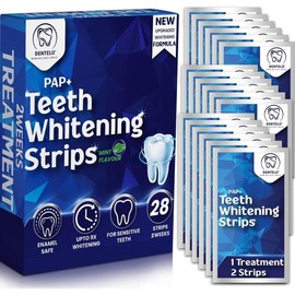 DENTELO Professional Teeth Whitening Strips,28 Non-Sensitive, Safe for Enamel, Anti Slip, Dentist Formulated Teeth Whitener Strips, Teeth Whitening Kit, Tooth Whitening, Tooth Whitening Strips