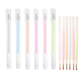 6pcs Ball Point Glue Pen with 6pcs Extra Glue Refills, Quick Drying Color Spot Glue Pen for Scrapbooking, Card Making, Kids School Craft Supplies, Kids-Friendly Precise Apply and Easy Control.