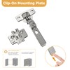 Furniware Pack of 2 Soft Close Cabinet Hinges, Middle Stop