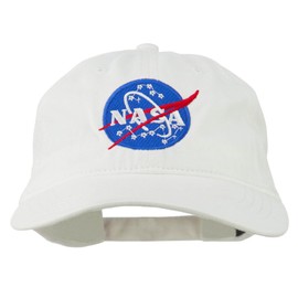 e4Hats.com NASA Insignia Embroidered Pigment Dyed Cap - White OSFM