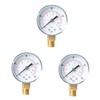 TEHAUX 3pcs Psi Npt Pressure Gauge High Precision Bar Gauge