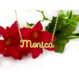 Damen-Halskette mit Namen, Edelstahl, mit Original-Geschenkbox, personalisierter Schmuck für Freunde, Brautpaar Only Faith, standard, Edelstahl, Nicht zutreffend.