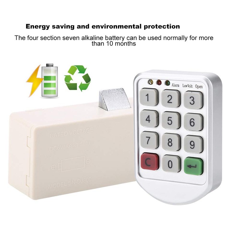 Electronic Cabinet Lock Kit Set,Keyless Digital Electronic Intelligent Password Keypad