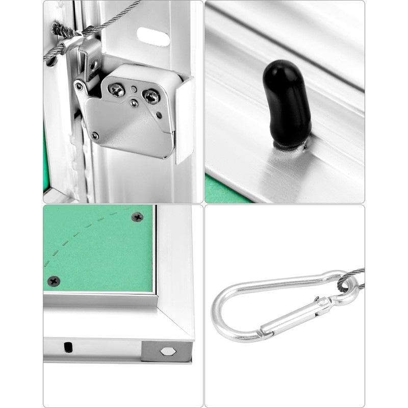 QWORK® Inspection flap drywall 15 x 15 cm, aluminium frame