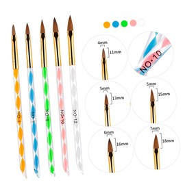 Baluue 2sets Nail Art Crystal Pen Acrylic Spiral Rods Professional Nail Art Brushes for Women Portable Manicure Tools Golden Silver for Fine Detailing and Dotting