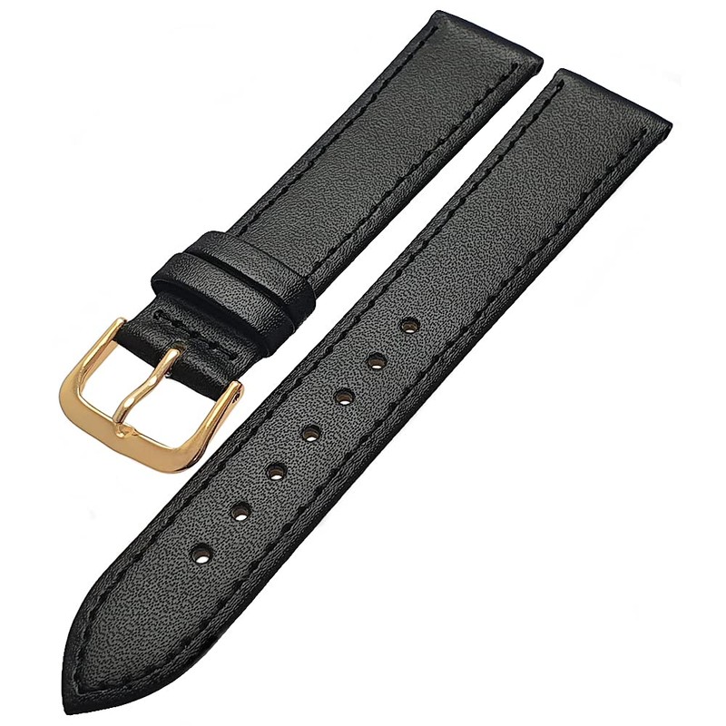 Talk Time Leather Watch Strap Glove Grain With Gilt Buckle