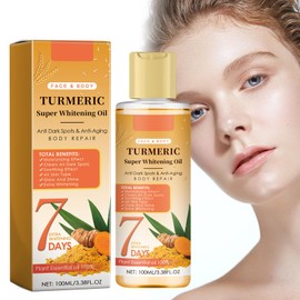 Kurkuma-Öl Whitening Oil, 100 Ml Whitening Kurkuma Serum Kurkuma-Öl Body Oil Ätherische Öle Für Die Hautpflege Turmeric Whitening Oil, Oil For Lightening Dark Skin Zur Korrektur Dunkler Flecken
