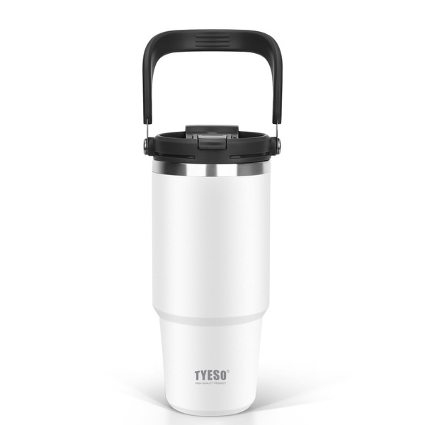 TYESO Tumbler with Straw, 33.8 fl oz (1,050 ml), Coffee,