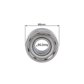 TOP-VIGOR 10Pcs 682XZZ Deep Groove Ball Bearings, Z2 2.5mm x 6mm x 2.6mm Double Sealed Industrial Bearings, Chrome Steel Skateboard Bearings for Electrical Instrument Equipment