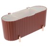 KONTONTY Makeup Cotton Pad Storage Box Dustproof Desktop Organizing Container