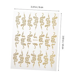 Baluue 8 Sheets Dragon Snake Nail Art Stickers Decals for Women Girls Nail Sticker DIY Christmas Party Decorations