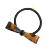 KOBE VINGTAINE H-643-BR Tortoise Shell Simple Ribbon Hair Elastic, Marble