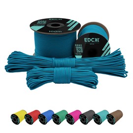 EdcX 2 mm Nylon Paracord 275 (15, 30, 50 and 100 m)– 100% Nylon rope, 3-Strand cord, Nylon cord 2 mm in Many Colours (Ice Mint, 100 m)