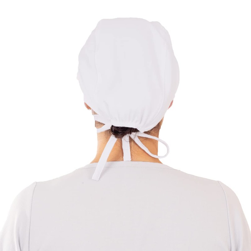 BEE ON Gorro médico Color Blanco para Mujer y Hombre