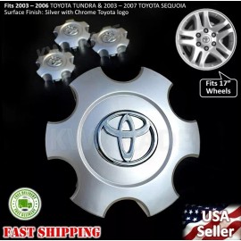 SEQUOIA Tundra 1pc New TOYOTA Sequoia 2003 04 05 06 07 CENTER HUB CAP SILVER 560-69440 17"WHEEL