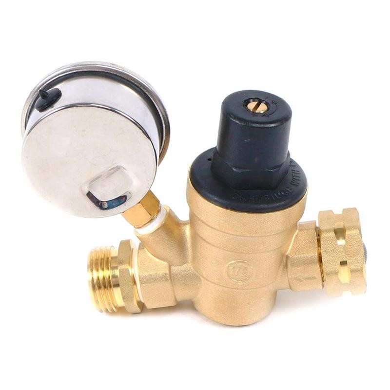 U.S. Solid Brass Water Regulator Valve 3/4" Adjustable Pressure Regulator