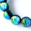 Gold Stone Luminous Keramarin Firefly Glass Bracelet, 0.4 inches (10
