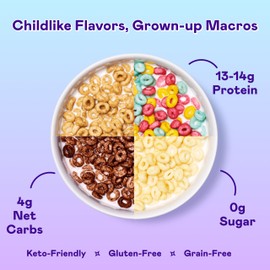 Magic Spoon Cereal, Variety 4-Pack of Cereal - Keto & Low Carb Lifestyles, Gluten & Grain Free, High Protein, 0g Sugar