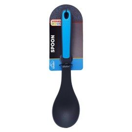 Dairy Blue Basting Spoon - Heavy Duty Silicone Mixing and Serving Utensil with Ergonomic Handle and Comfortable Grip For Cooking and Baking - Color Coded Kitchen Tools by The Kosher Cook