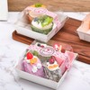 TECARATE Paper Charcuterie Boxes with Clear Lids and Stickers -