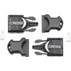 Cressi Buckles for Fins, Black, Rondine - Reaction - Frog