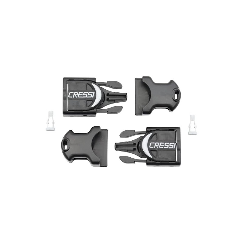 Cressi Buckles for Fins, Black, Rondine - Reaction - Frog