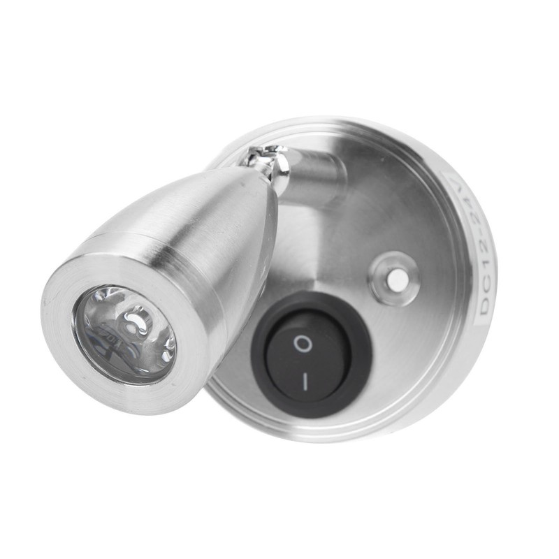 RV 12V to 24 V Reading Light Polished LED Berth