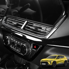 YOUTOOCAR Carbon Fiber Pattern Car Interior Front Row Air Condition Vent Outlet Cover Compatible with Chevy Trax 2024-2025 Accessories