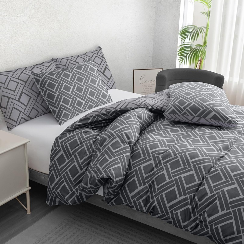 DEKORO Single Duvet Cover Set - Doublesided Single Duvet Set