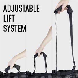 DNALLRINO Service Dog Harness for Large Dog, Mesh Breathable Dog Lift Harness with Military Molle Vest, Tactical Dog Harness with 39g Metal Buckle for Training Hiking Walking