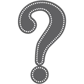 Rhinestone Genie QUESTION Mark 8" Magnetic Rhinestone Template, Black