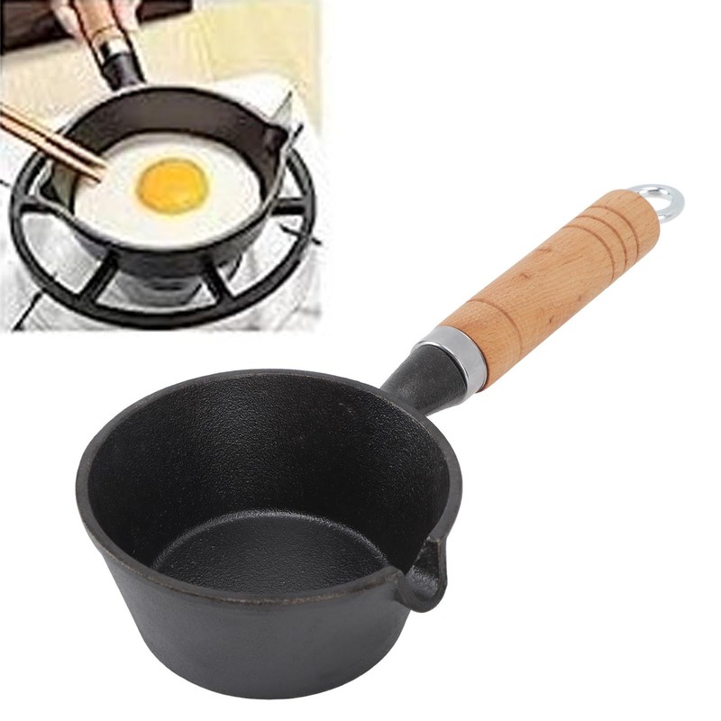 Mini Cast Iron Skillet, Pre Seasoned Egg Frying Pan with