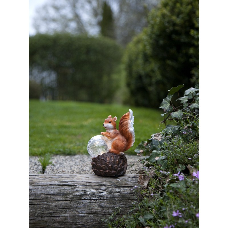 Star Solar Light Figure, Ceramic, Brown