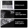 Qulkws Black Lace Shawl Women's Floral Lace Scarf Shawl with