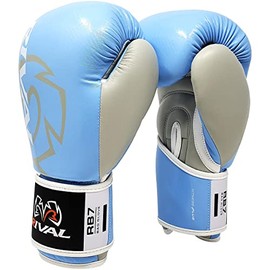 Rival Boxing RB7 Fitness Plus Bag Gloves - 6 oz. - Blue/Gray, X-Small