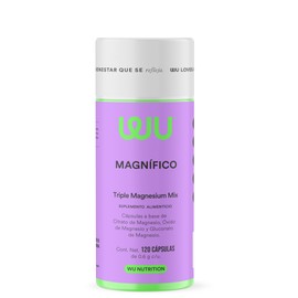WU Nutrition MAGNIFICO - Triple Mezcla de Magnesio Citrato, Óxido y Gluconato - Alta Absorción y Biodisponibilidad - 120 Cápsulas (Rinde 4 Meses) -...
