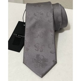 Ted Baker London Magnolia Silk Jacquard Tie In Silver Color