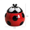 SOCOSY Ceramic Ladybug Sugar Bowl with Lid, Sugar Container, Sugar