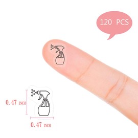 MAGJUCHE Spray Bottle Planner Stickers, 120 Clear Cleaning Day Designer Labels Scrapbooking Crafting Sticker