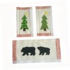CORHAD 3Pcs Christmas Tree Black Bear Handle Covers Decorative Fridge